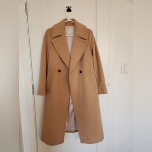 Club Monaco Wool Camel Overcoat S